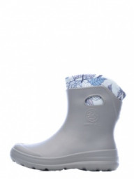 Полусапожки женские 870 У серый-цветы Каури