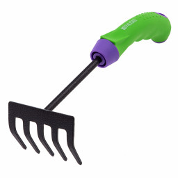Грабли 5-зубые 90х265 мм стальные обрезиненная эргономичная рукоятка Palisad