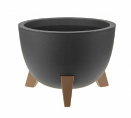 Кашпо ГРАЦИЯ пластиковый 4,5л антрацит