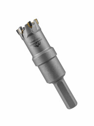 Коронка по металлу твердосплавная с центрирующим сверлом VERTEXTOOLS 20мм