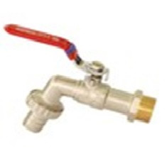 Кран шаровый HLV со штуцером 3/4" (ручка)