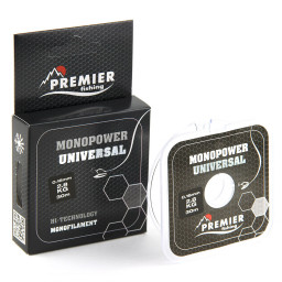 Леска MONOPOWER UNIVERSAL 0,10mm/30m Clear Nylon PREMIER fishing