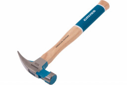 Молоток-гвоздодер GROSS 200 г магнит, обрезиненная рукоятка AMERICAN HICKORY