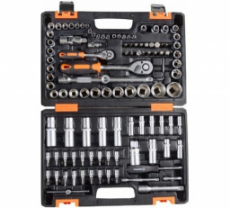 Набор инструментов , 1/2", 1/4", CrV, в кейсе 108 предм Вихрь