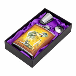 Набор Волки фляжка 240 мл + стопка + воронка