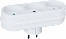 Разветвитель TOKER 3L тройник 3 розетки 6А белый линейный ГУ