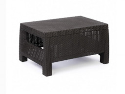 Стол пластиковый 76,5х57х42 см коричневый Ротанг-плюс