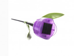 Светильник садовый на солнечной батарее Лиловый тюльпан 5х30,5 см 1 LED Uniel