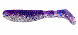 Виброхвост несъедобный Helios Chubby 3,55"/9 см Silver Sparkles & Fio